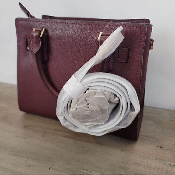NWT Michael Kors Small Hamilton Satchel Merlot - Picture 9 of 10